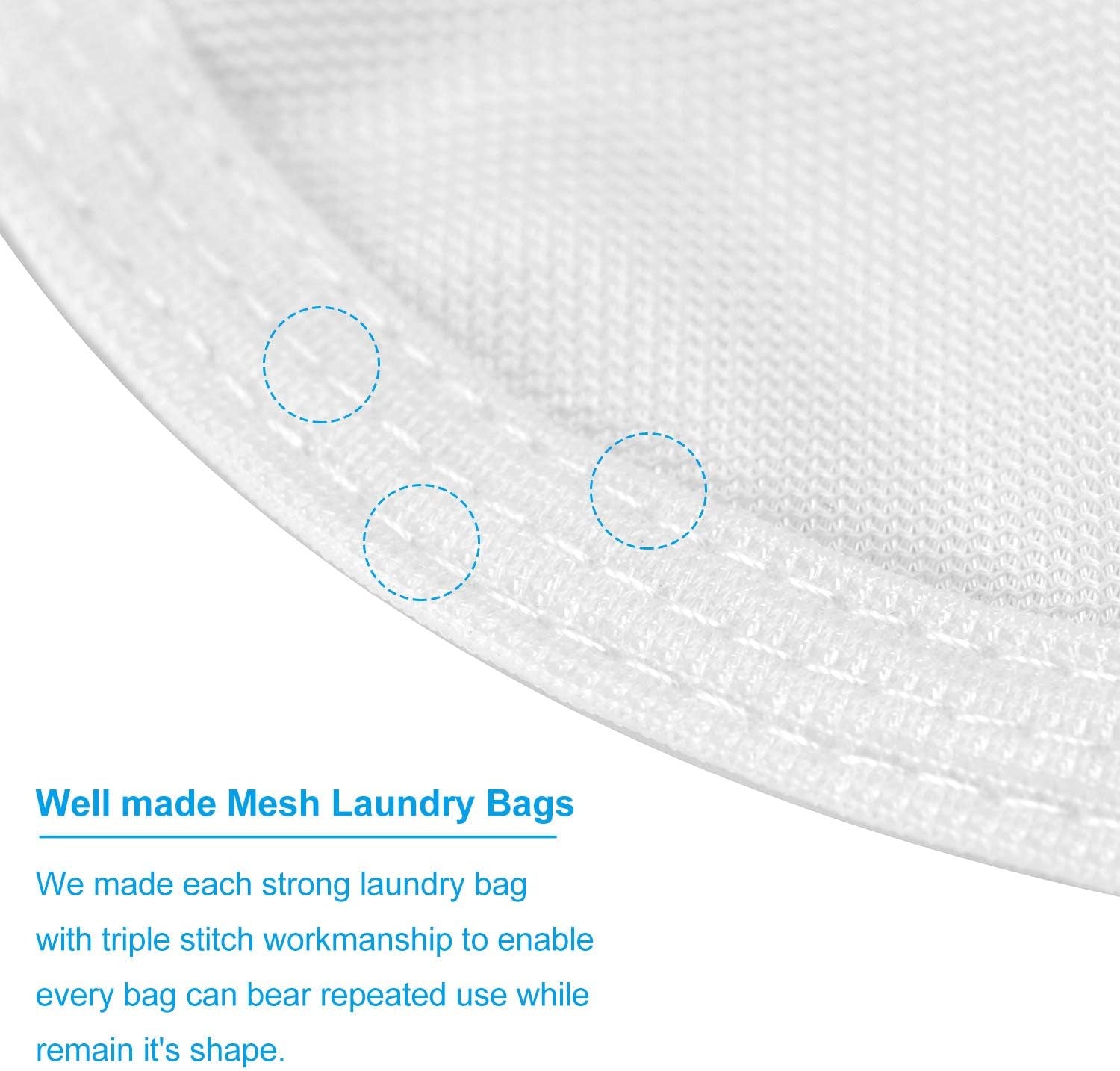 2 Pack Delicates Laundry Bags, Fine Mesh Wash Bag with Hanging Loop